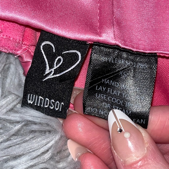 windsor satin corset rhinestone pink top - Picture 6 of 6